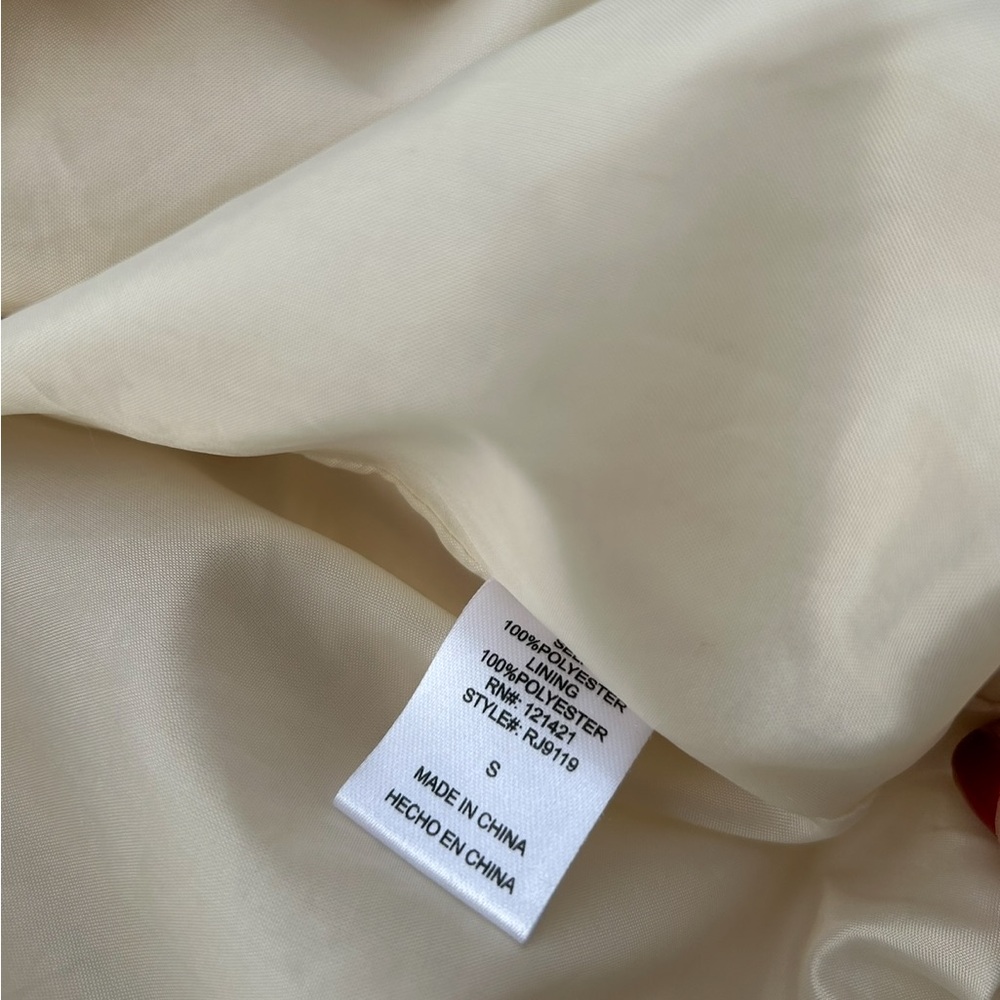 Forever 21 size S oversized ivory faux fur Mobwife shag coat teddy Penny Lane - Picture 6 of 8